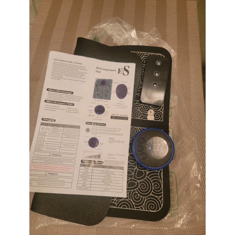 EMS Foot‎ Massager Pad Muscle Acupoints Electric Stimulator